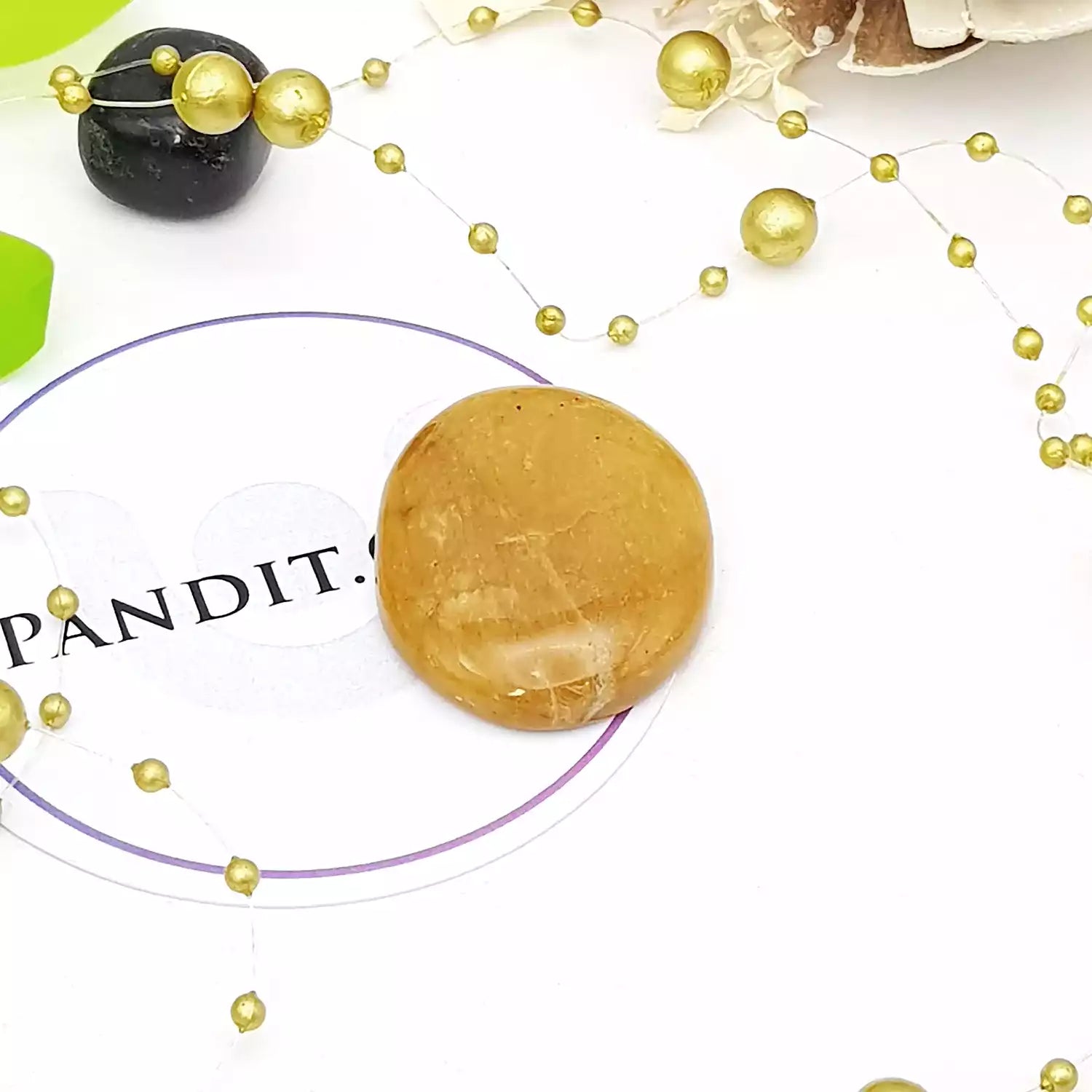 Yellow Jasper Worry Stone