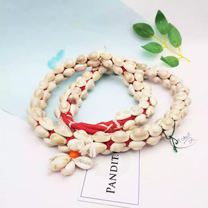 Yellow Laxmi Kaudi Mala Four Layer