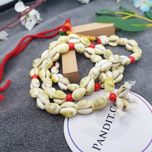 Yellow Laxmi Kaudi Mala Two Layer Medium