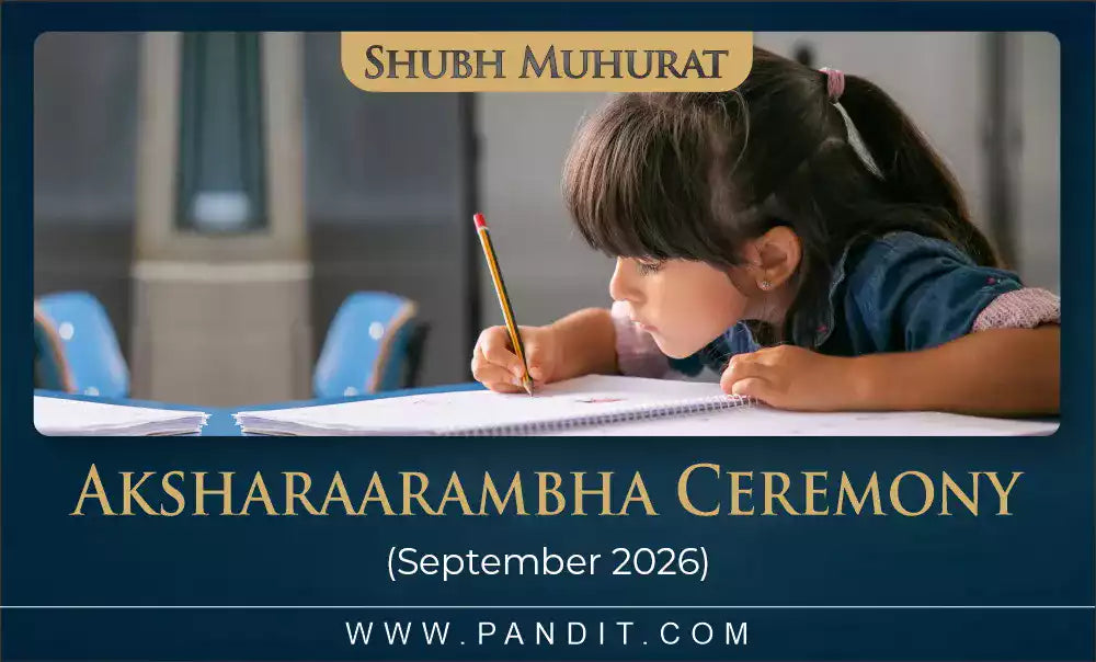 Aksharaarambha Ceremony September 2026