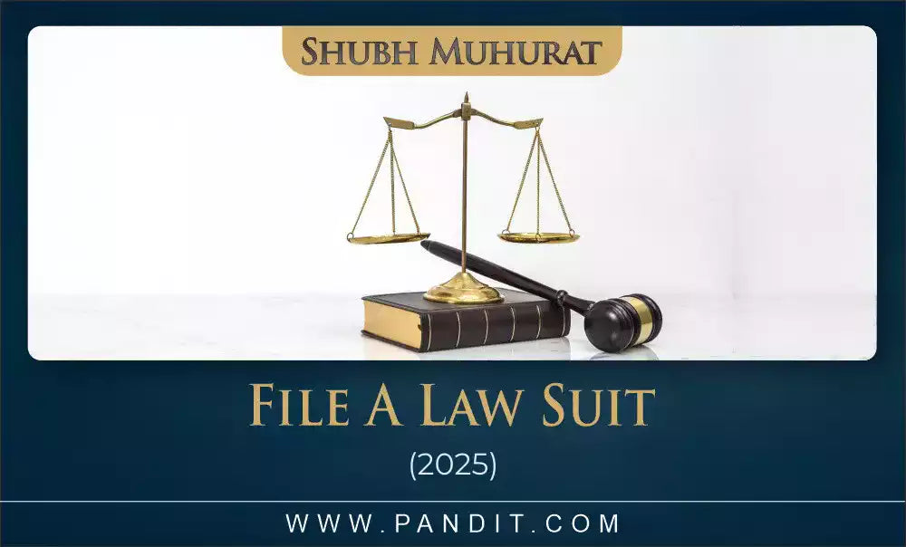 Shubh Muhurat To File A Law-Suit 2025