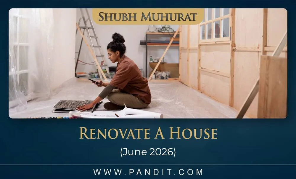Shubh Muhurat To Renovate A House June 2026