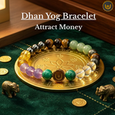Dhan Yog Bracelet — front view of bracelet showing beads and stringing