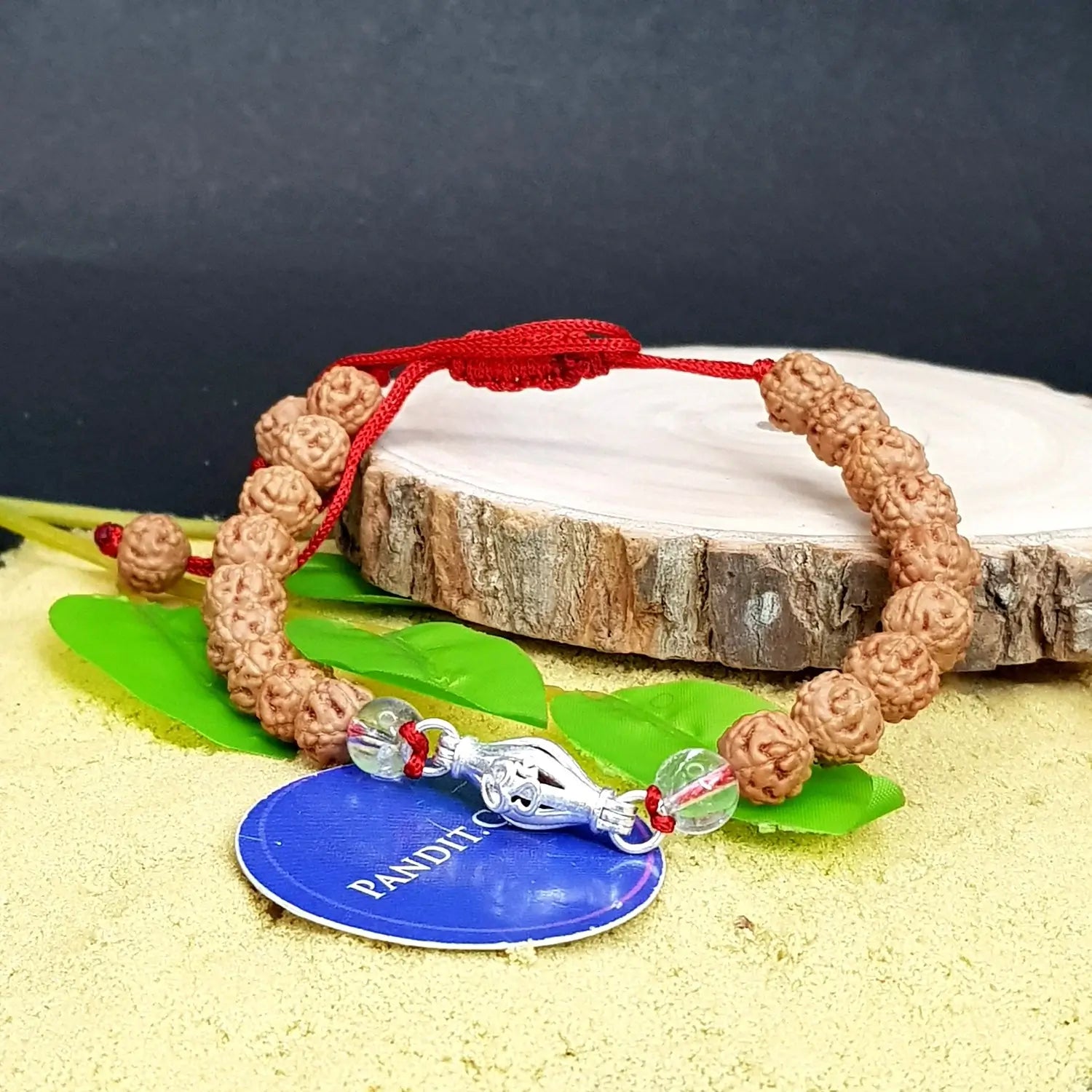 1 Mukhi Rudraksha Bracelet with 5 Mukhi and Crystal Sphatik Stones