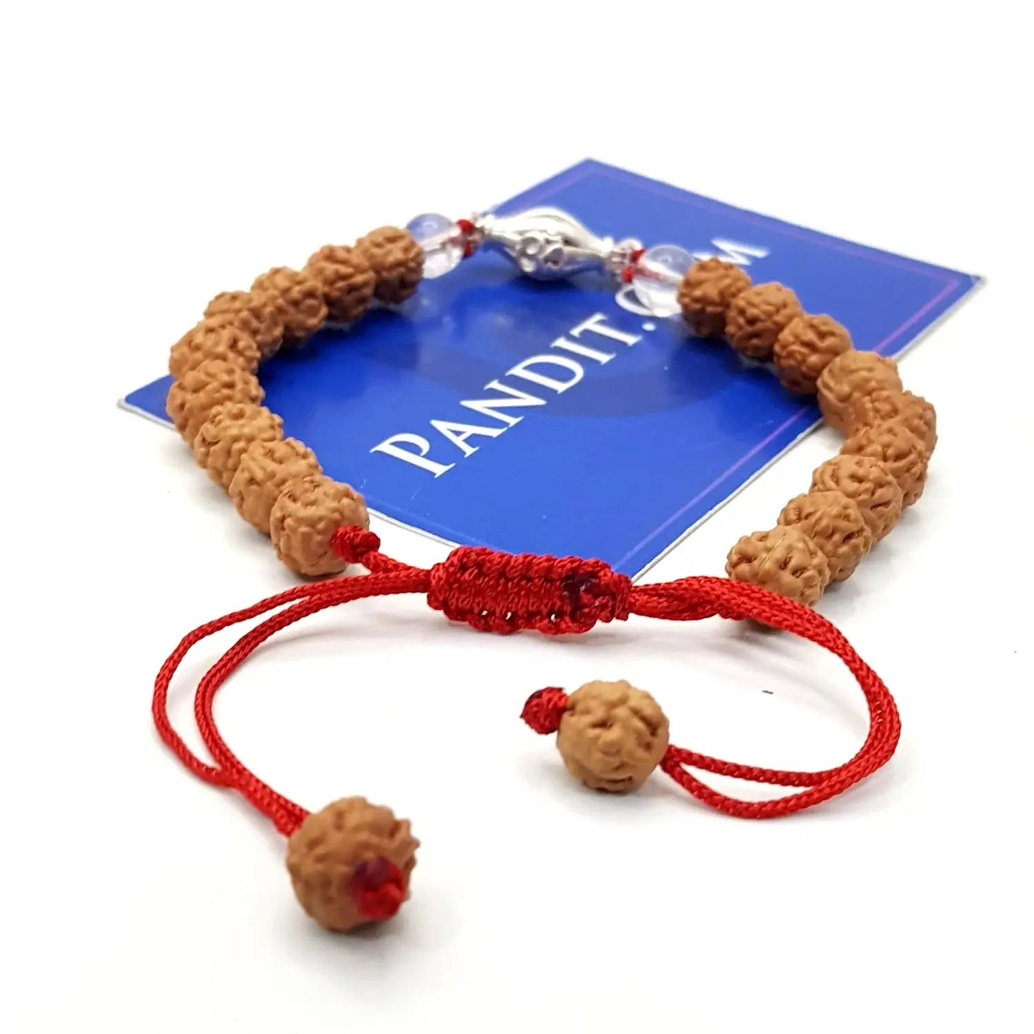 1 Mukhi Rudraksha Bracelet with 5 Mukhi and Crystal Sphatik Stones