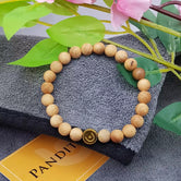 Agarwood Bracelet with Fragrance — front view of bracelet showing beads and stringing