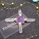 Amethyst Pyramid and Crystal Pencil Energy Generator — full pyramid view with all faces visible
