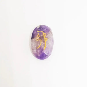 Amethyst Reiki Symbol Healing Stones Set