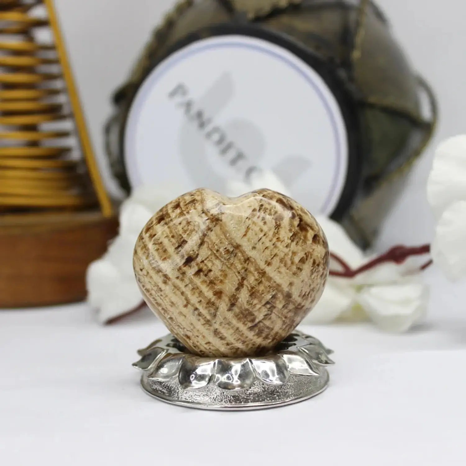 Aragonite Healing Crystal Heart Stone