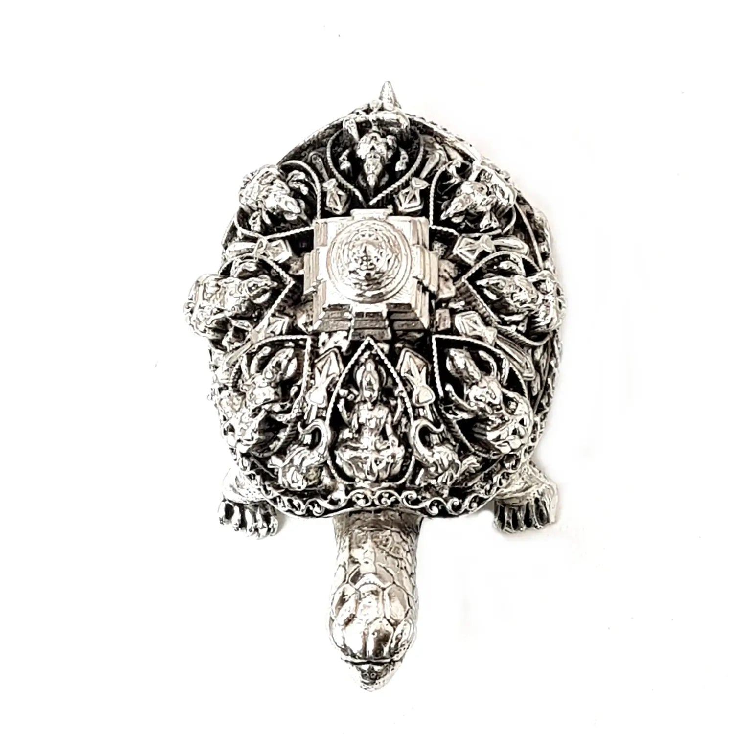 Ashtalakshmi Tortoise with Shree Yantra — base inscription and authenticity mark