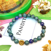 Azurite Bracelet — front view of bracelet showing beads and stringing