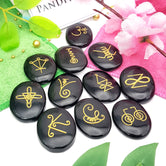 Black Agate Karuna Reiki Symbol Set — main product view