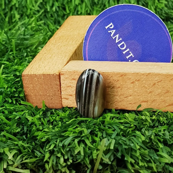 Black Banded Agate Onyx Gemstone