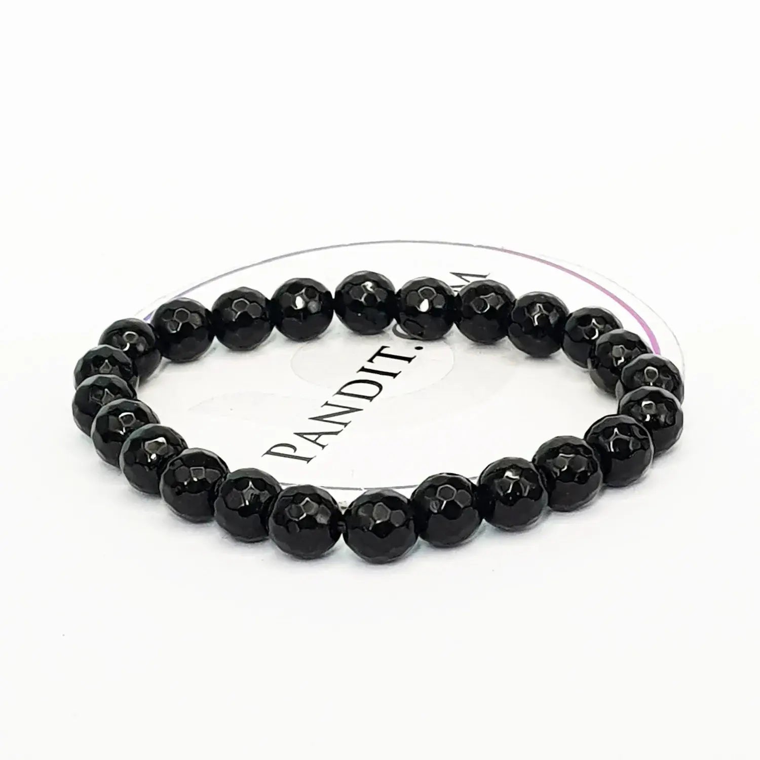 Black Diamond Cut Glass Bracelet