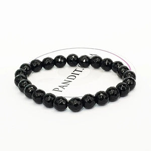 Black Diamond Cut Glass Bracelet