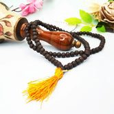 Black Ebony Mala — full 108-bead mala view
