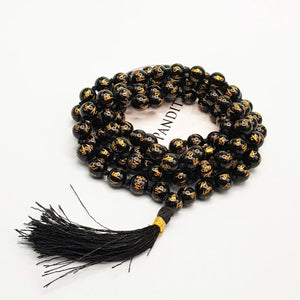 Black Onyx Om Mani Padme Hum Mala