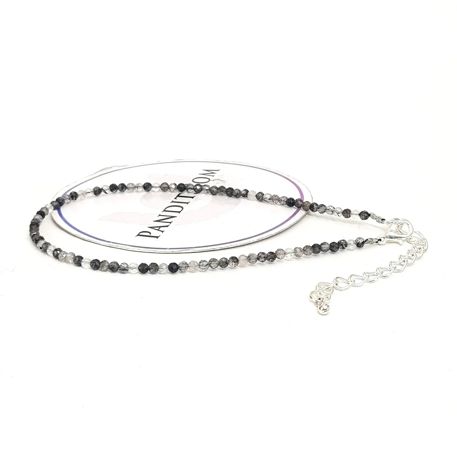 Black Rutilated Quartz Anklet