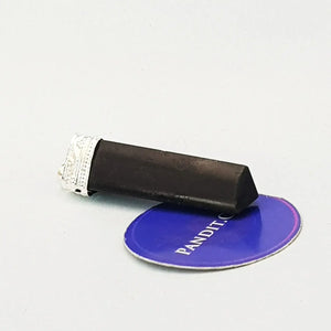 Black Tourmaline Cap Pencil Pendant