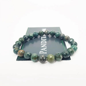 Blood Agate Diamond Cut Bracelet