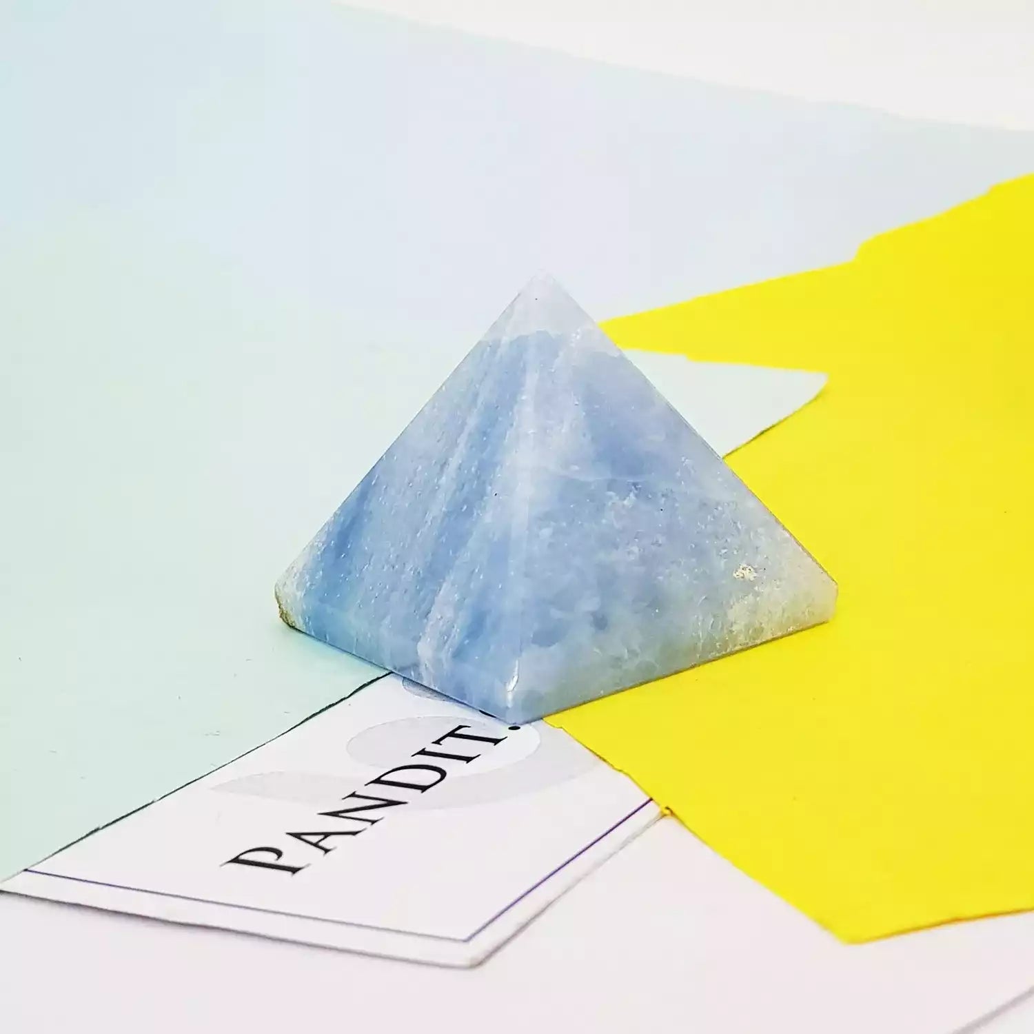 Blue Calcite Crystal Pyramid