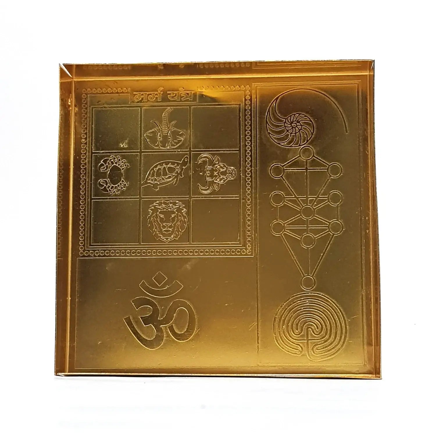 Brass Manjusha Box — packaging and authenticity seal