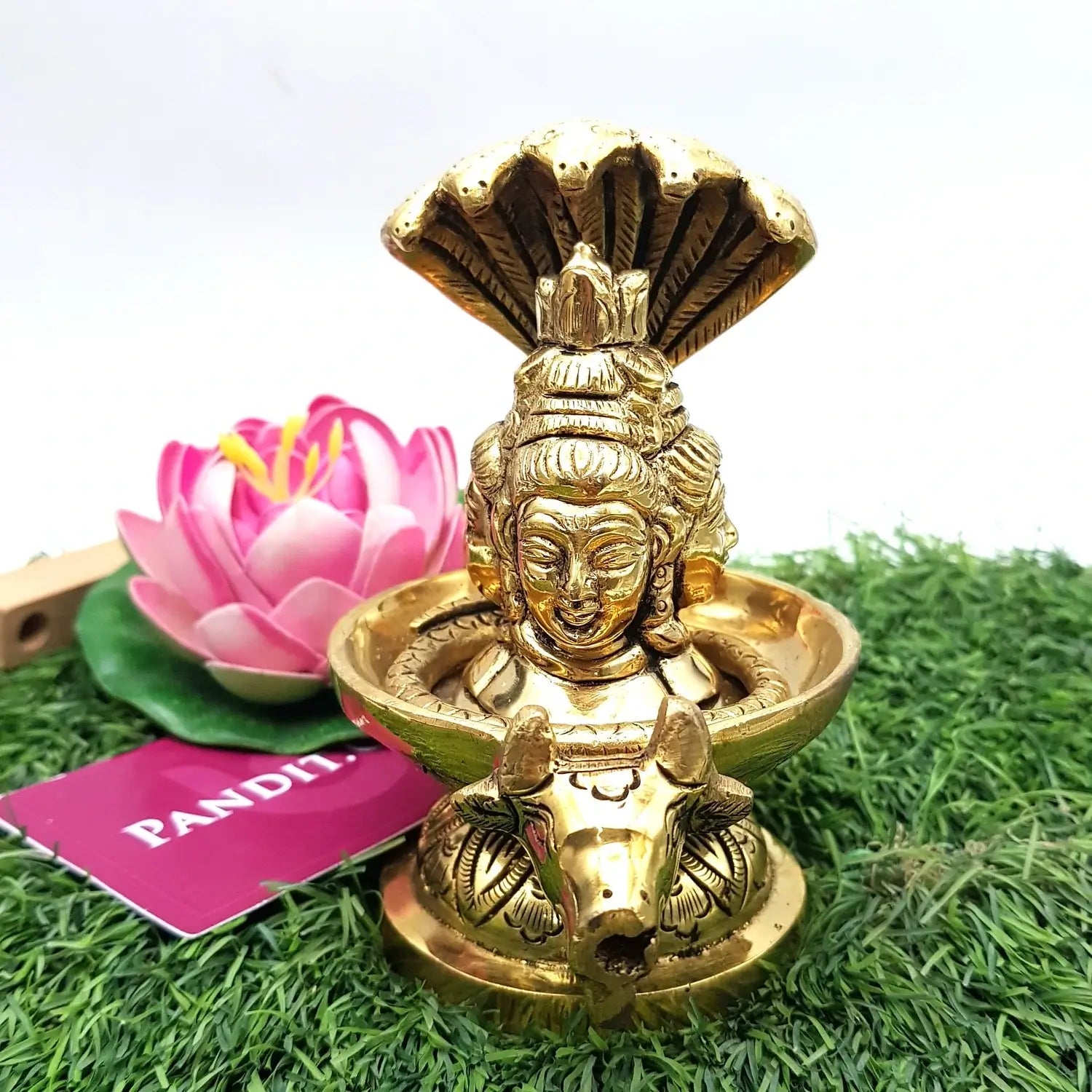 Brass Shiva Lingam With Sheshnag