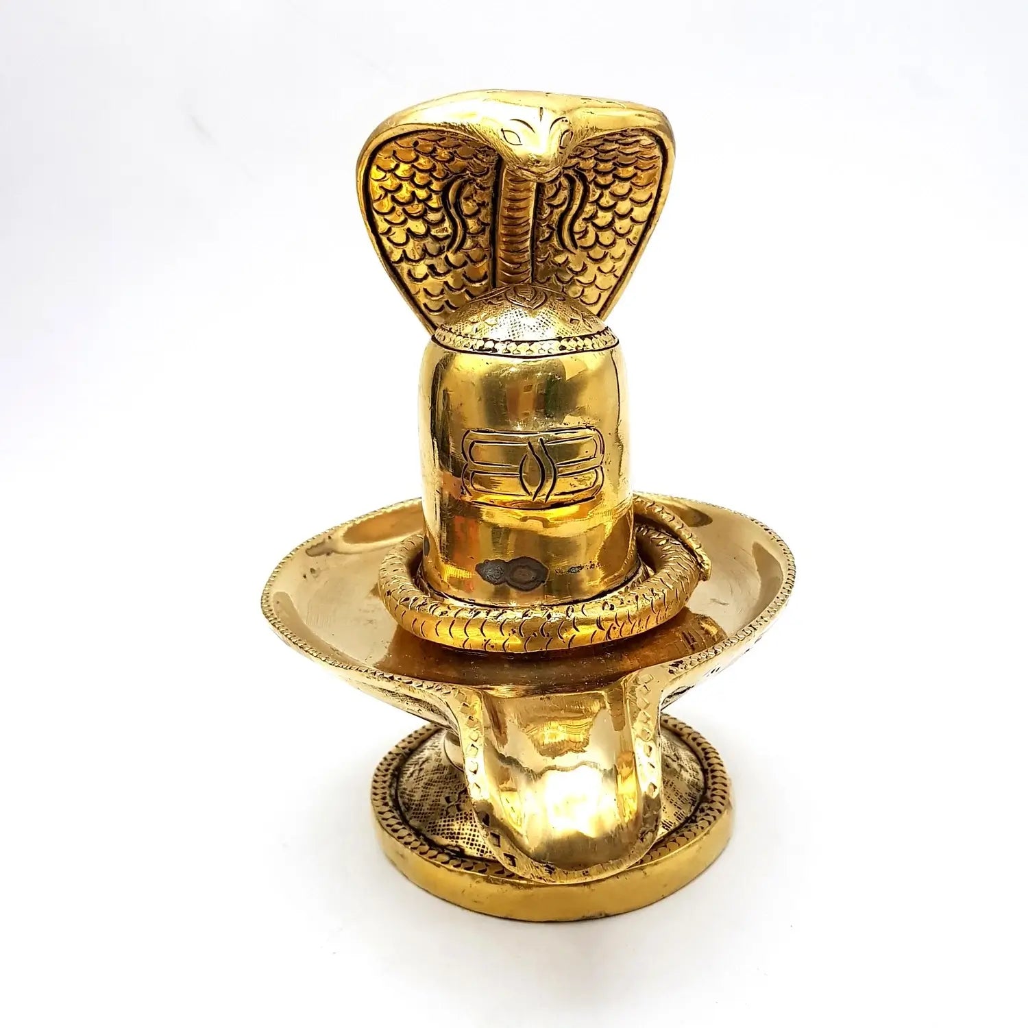 Brass Shiva Lingam With Sheshnag