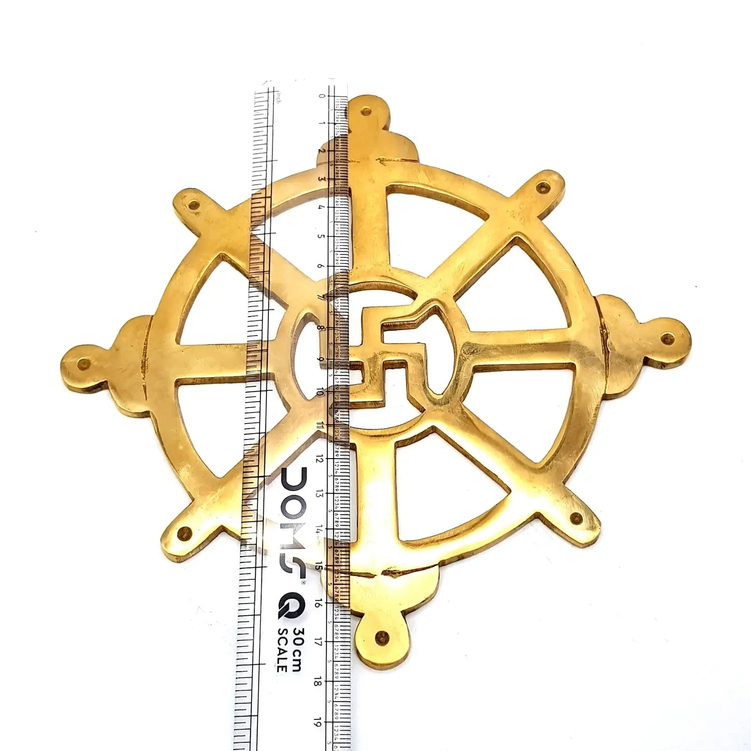 Brass Swastik With Lotus Flower Plate Premium