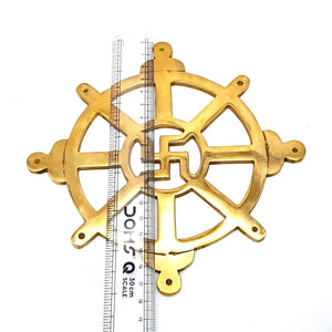 Brass Swastik With Lotus Flower Plate Premium