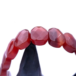 Carnelian Oval Faceted Bracelet