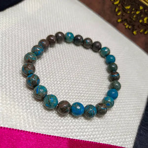 Chrysocolla Diamond Cut Bracelet