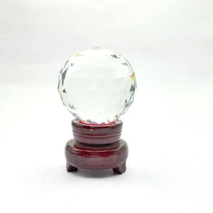 Crystal Quartz Diamond Cut Ball