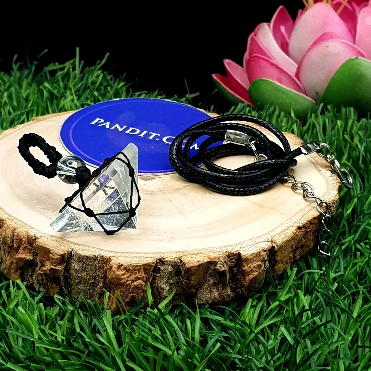 Crystal Quartz Pyramid Pendant