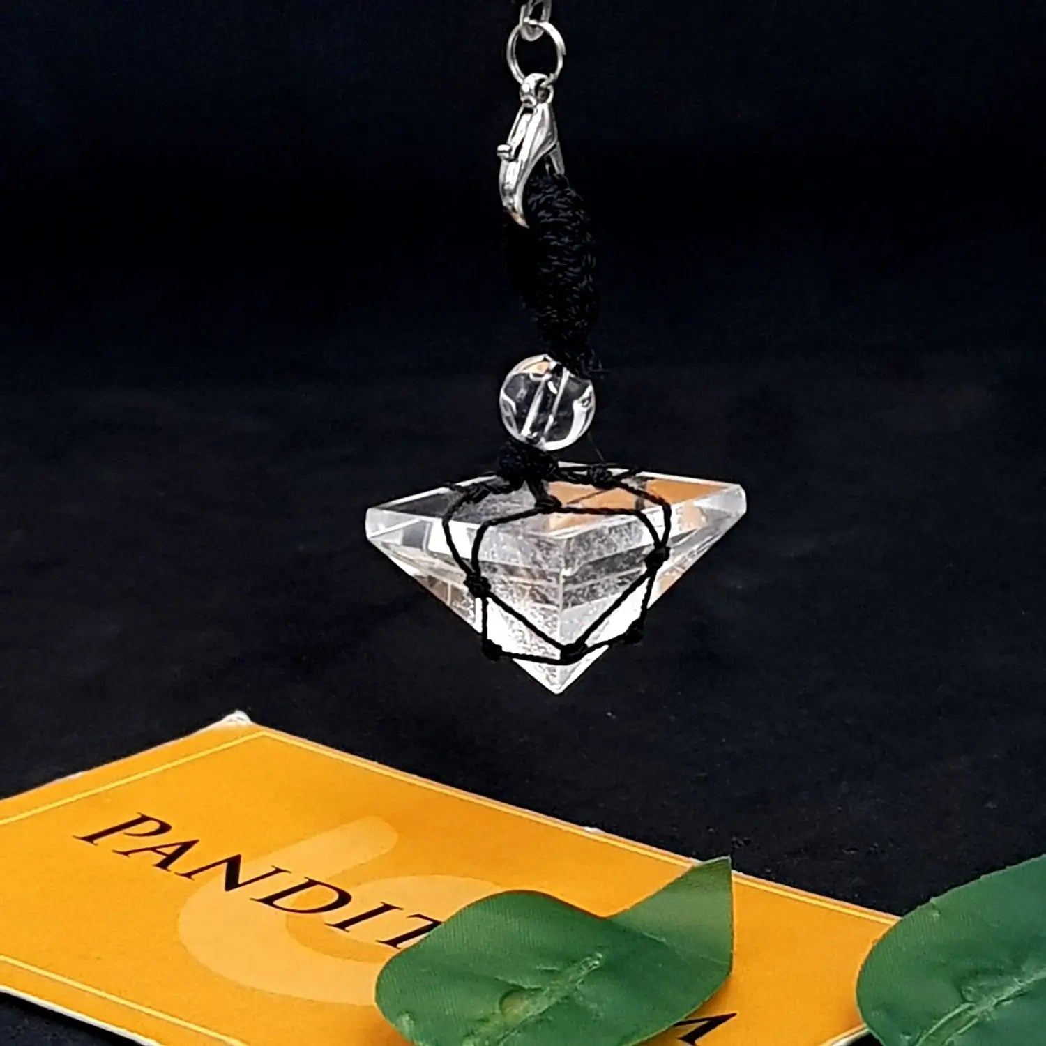 Crystal Quartz Pyramid Pendant