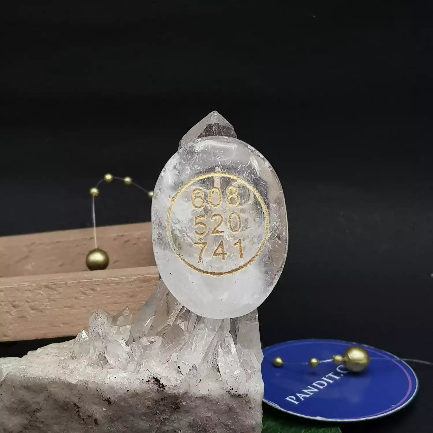 Crystal Quartz Zibu Symbol Coin