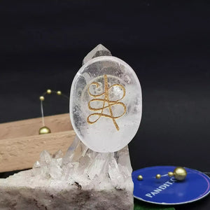 Crystal Quartz Zibu Symbol Coin