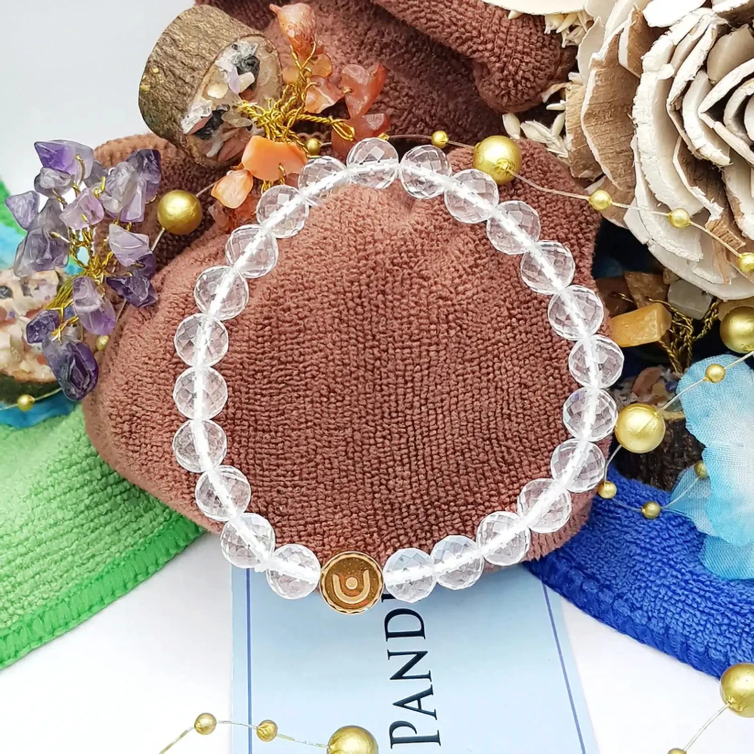 Crystal / Sphatik - Diamond Cut Bracelet