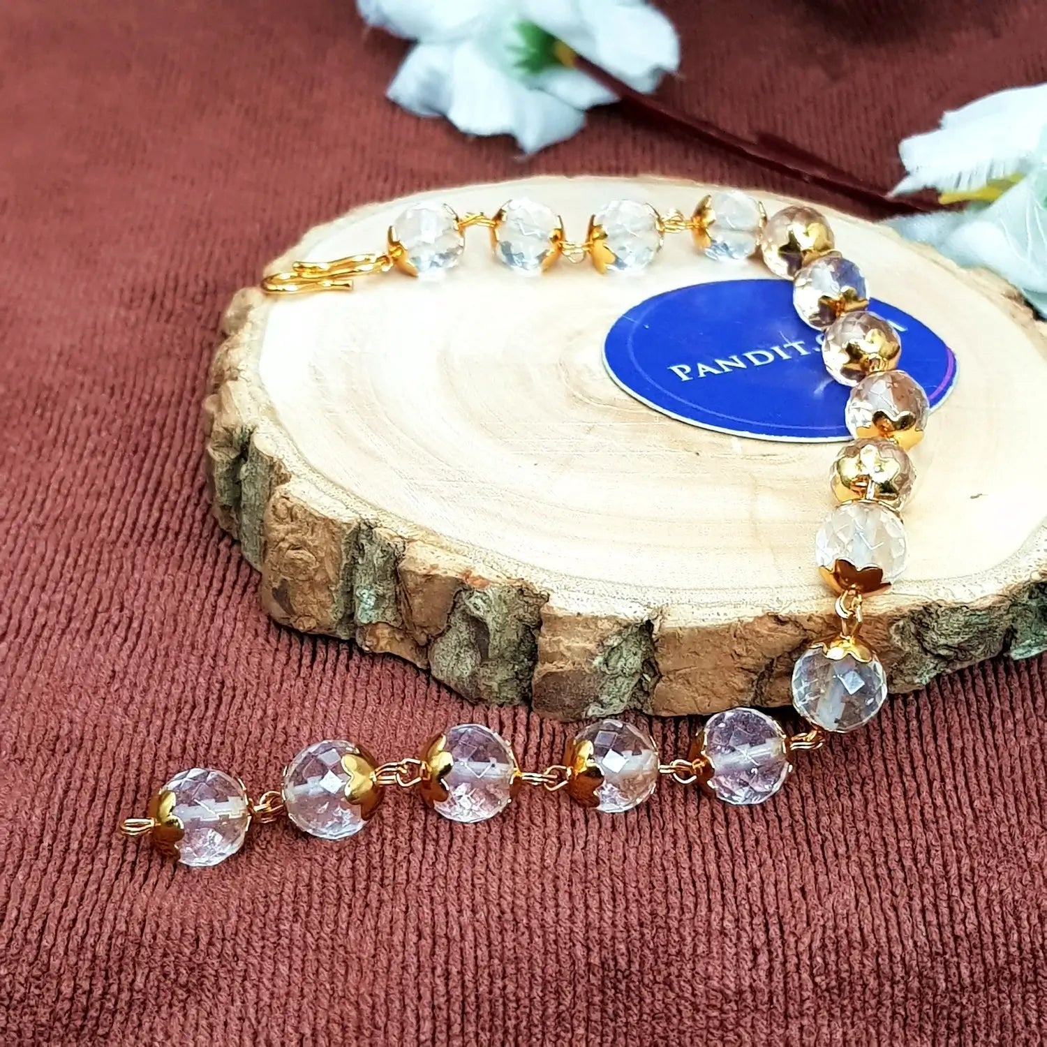 Crystal Sphatik Diamond Cut Bracelet - Main Image