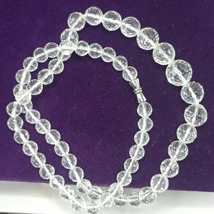 Crystal Sphatik Diamond Cut Mala Necklace