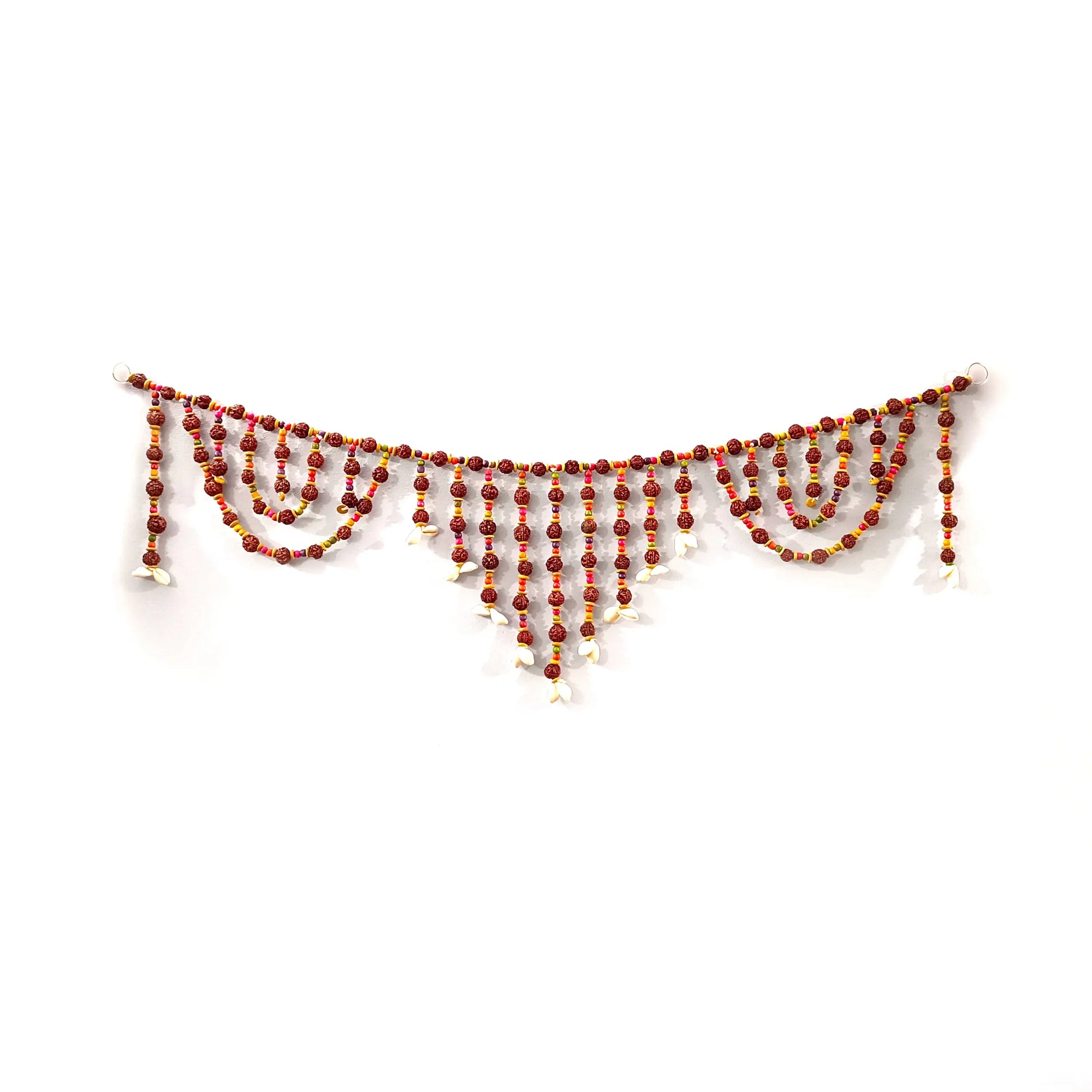Five Mukhi Rudraksh Toran with White Kaudi — main product view
