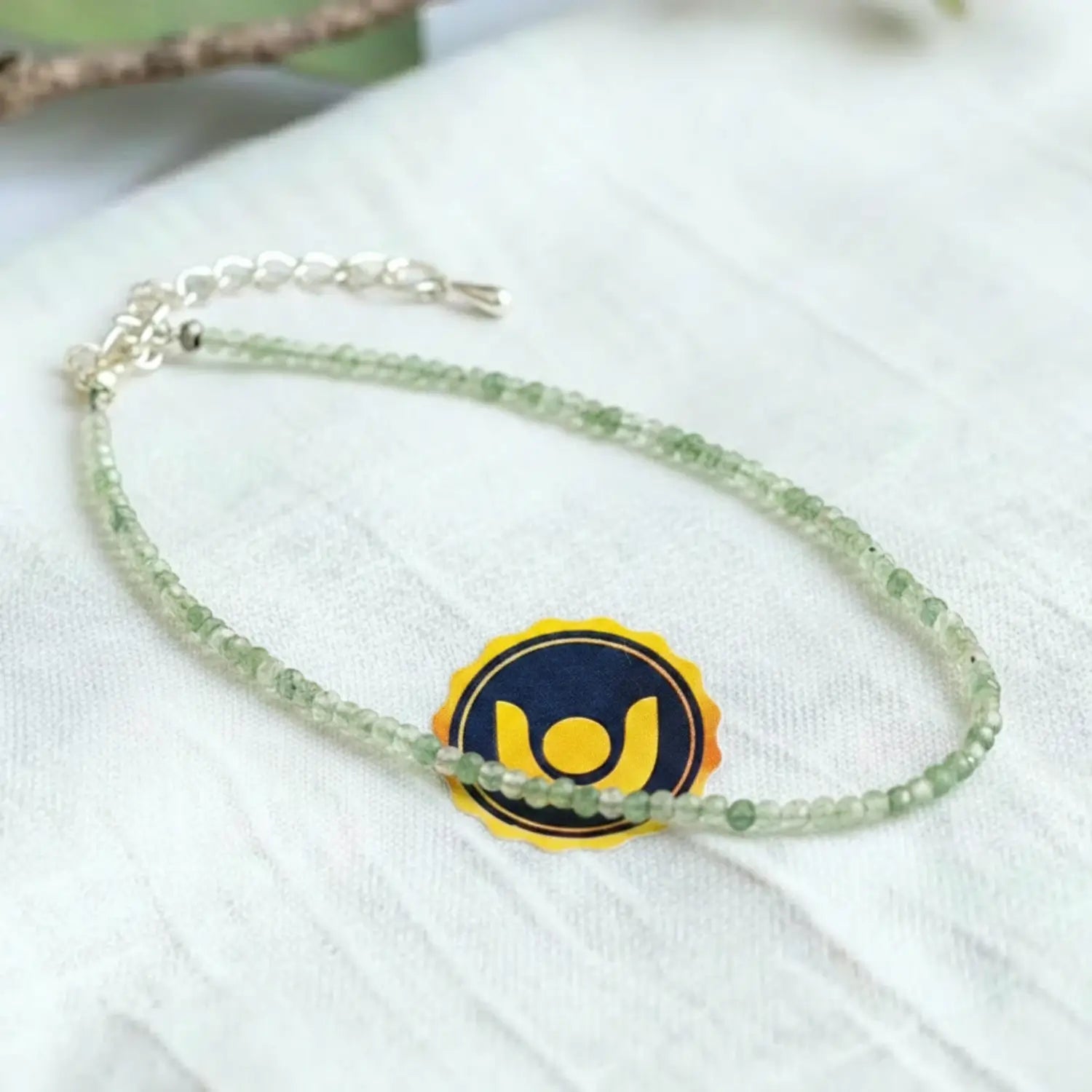 Green Amethyst (Prasiolite) Anklet