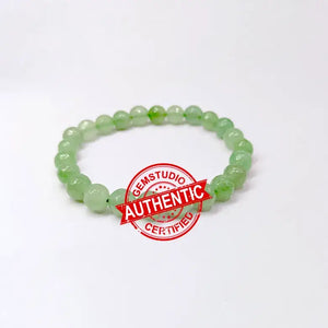 Green Aventurine Diamond Cut Bracelet