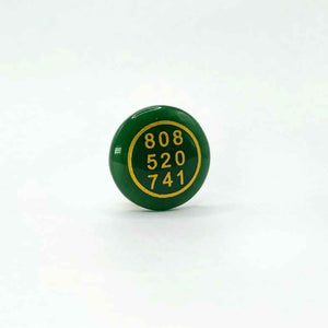 Green Aventurine Zibu Symbol Round Coin