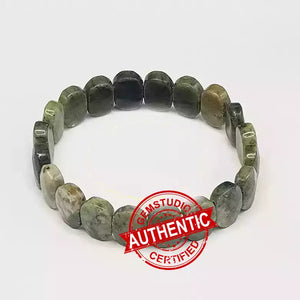 Green Jade Oval Faceted Bracelet