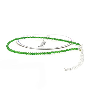 Green Onyx Anklet — close-up of gemstone beads detail