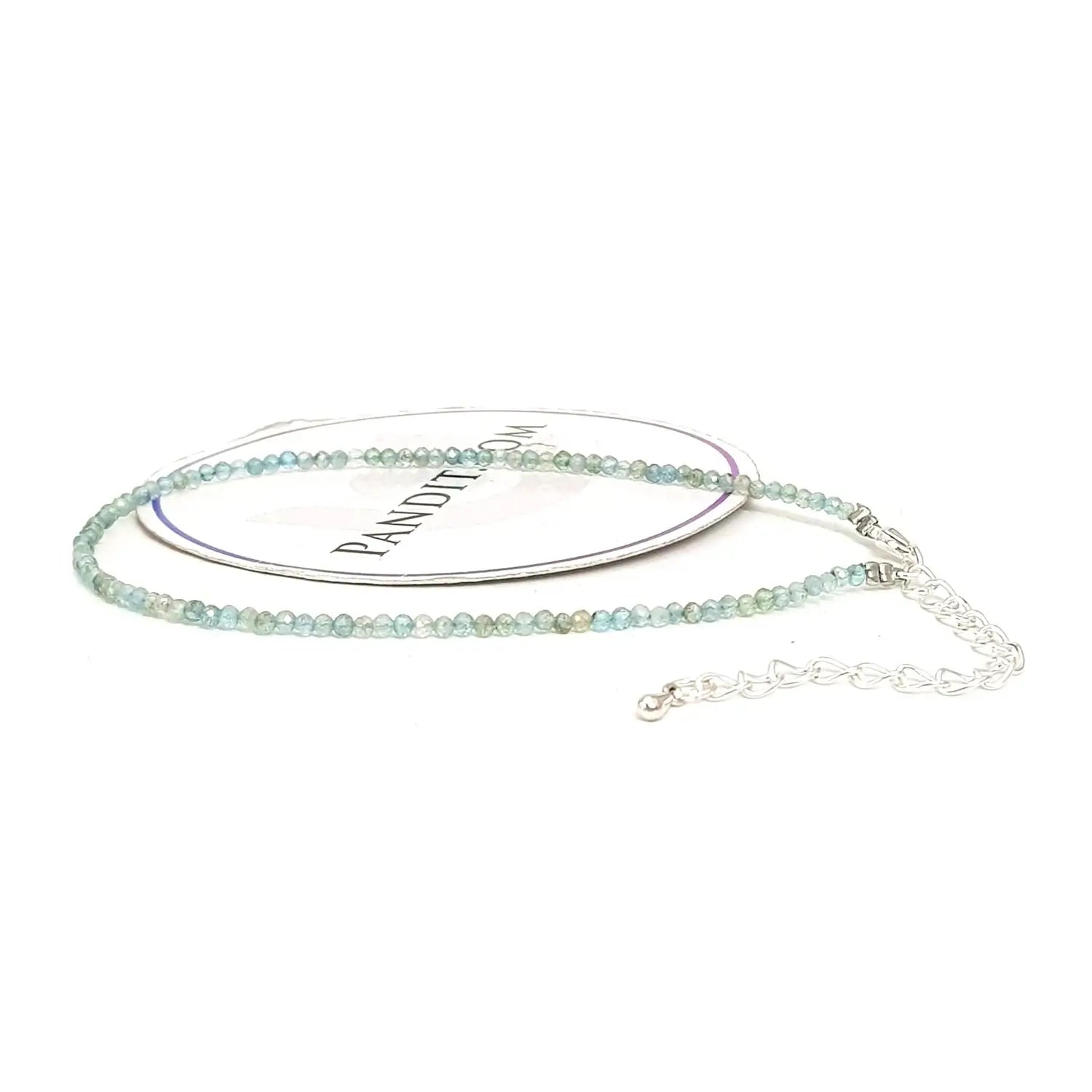 Green Rutilated Quartz Anklet