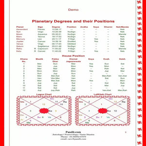 Lal Kitab Horoscope Silver Online Horoscope