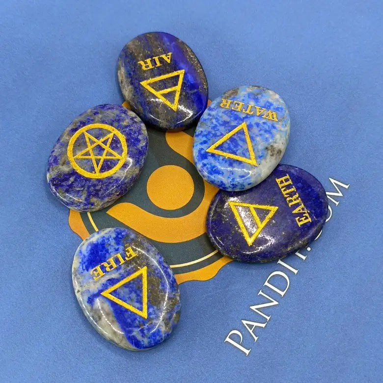 Lapis Lazuli Five Elements Symbol Stone Set