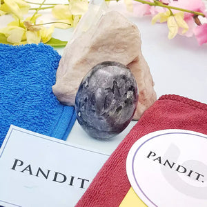 Larvikite Healing Crystal Palm Stone